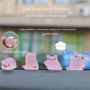 Luminous Mini Resin Pig Car Dashboard Toy Chick Decor Gift