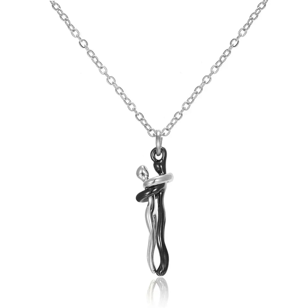 Durable Hug Pendant Choker for Couples — product view 12