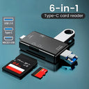 Otg Type C Card Reader Usb 2 0 Tf Mirco Sd Adapter 6in1