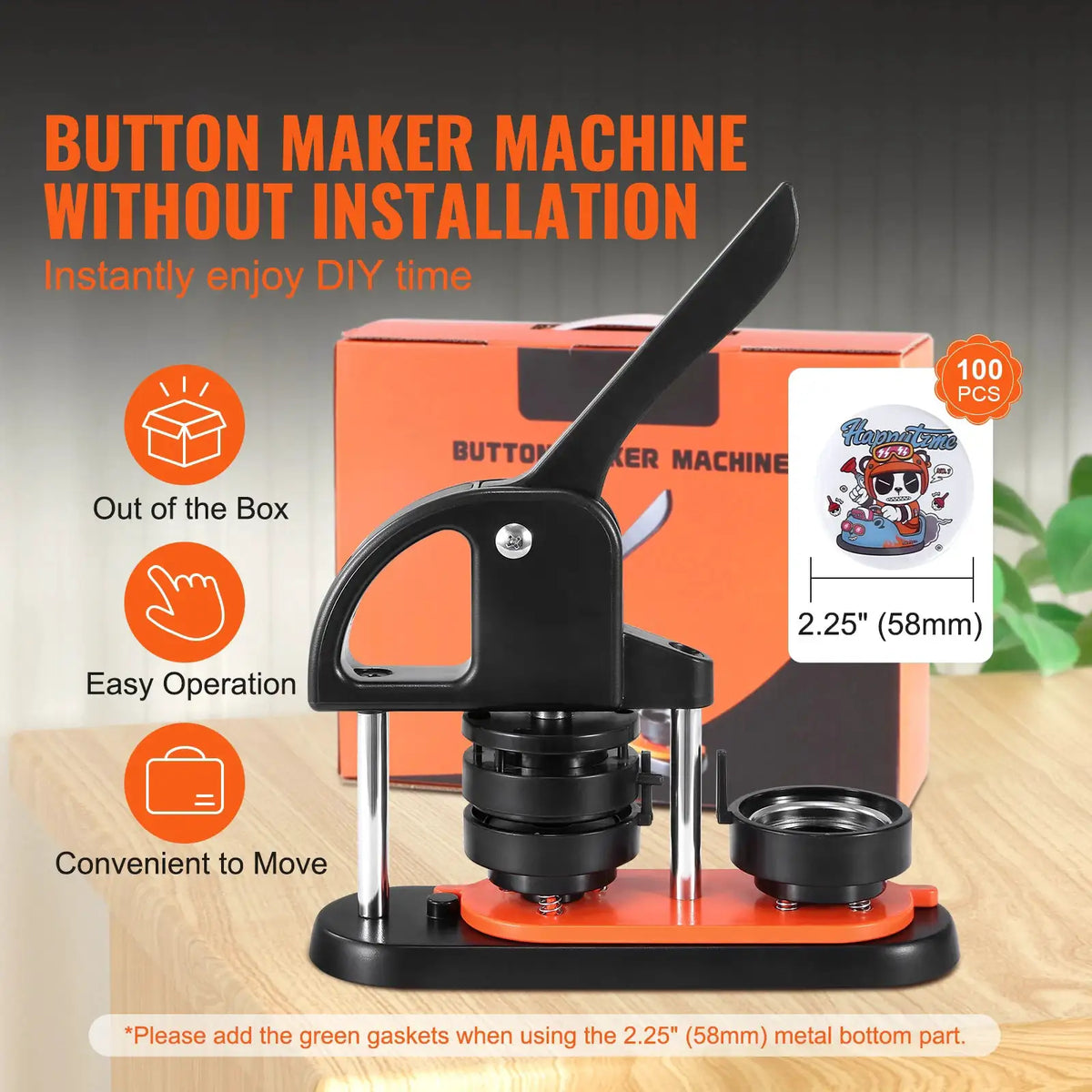 Ergonomic Button Maker Pin Kit — product image 2