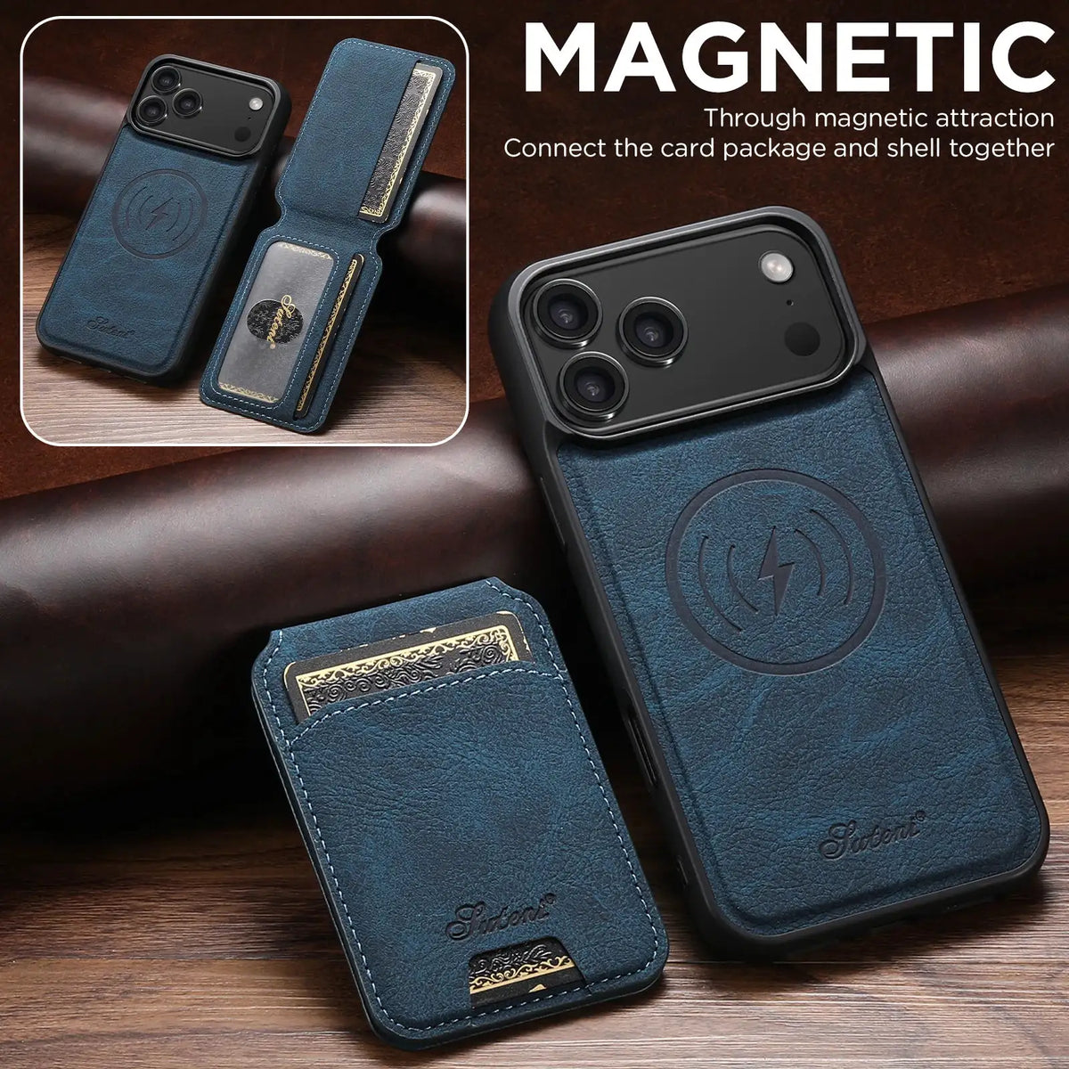 Suteni Wireless Case - Magnetic Card Holder