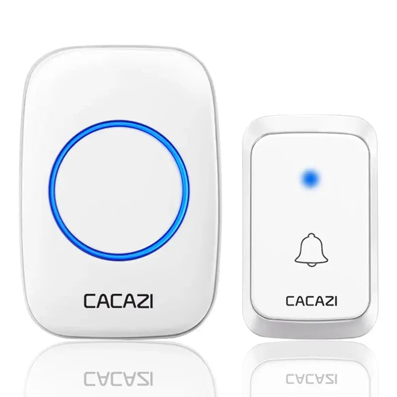 CACAZI A06 DC battery-operated Wireless Waterproof Doorbell 300M Remote 36 chimes Cordless Home Cordless Call Bell by stepyours.com