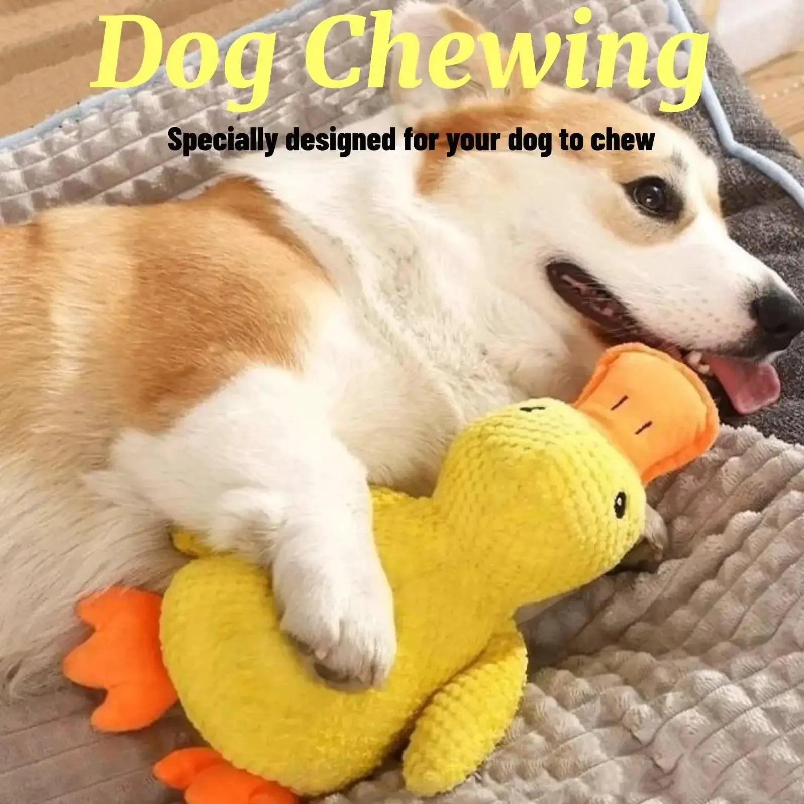 Dog Plush Duck Toy Quacking Chew Toy For Small Large Dogs