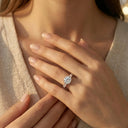 Moissanite Ring in Sterling Silver Baguette