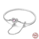 Cm Sterling Silver Pink Heart