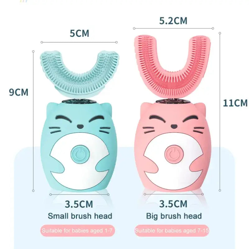 Sonic Electric Toothbrush Kids U Shaped 360 Degree Whitening