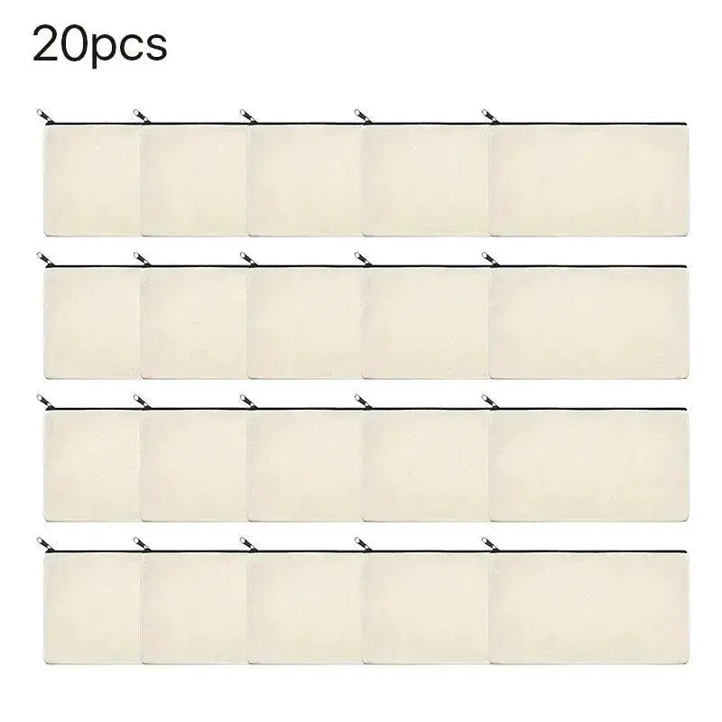 Canvas Zipper Bags Multipurpose DIY Craft Pouches For Home