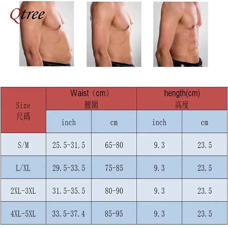 Qtree Mens Abdomen Reducer Sweat Trimmer Belt For Fitness