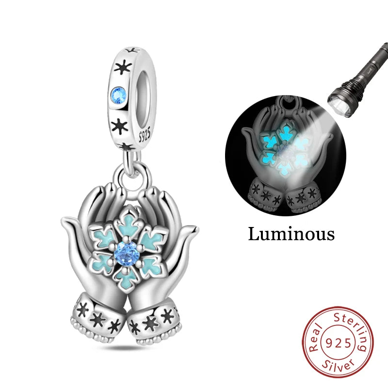 Sterling Silver Christmas Charm Santa