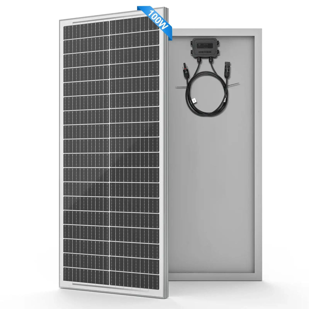 RVPOZWER 100W 12.8V 12BB Solar Cell Monocrystalline Solar Panel High Efficiency Solar Module Charge Battery for RV Trailer