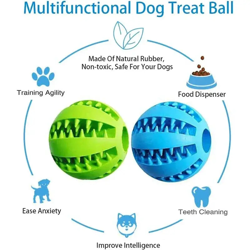 Interactive Rubber Dog Toy Ball For Chewing And Fun