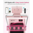Portable Incline Treadmill 320Lb Capacity LED Display Remote