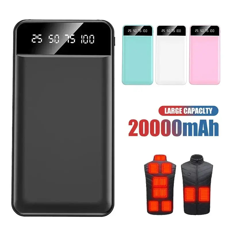 50000mAh Power Bank Dual USB Fast Charging Portable