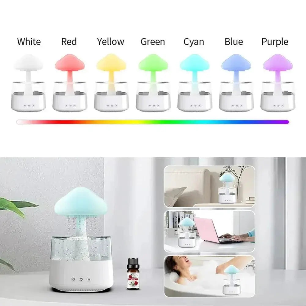 Mushroom Rain Cloud Humidifier for Serenity and Comfort