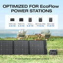 ECOFLOW Portable Solar Panel, Foldable with Carry Case, High 23% Efficiency, IP68 Water & Dustproof Design for Camping, RVs