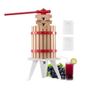 SucceBuy Fruit Wine Press Solid Wood Basket with Blocks Heavy