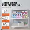 SucceBuy Stainless Steel kitchen worktable Overshelf with Height