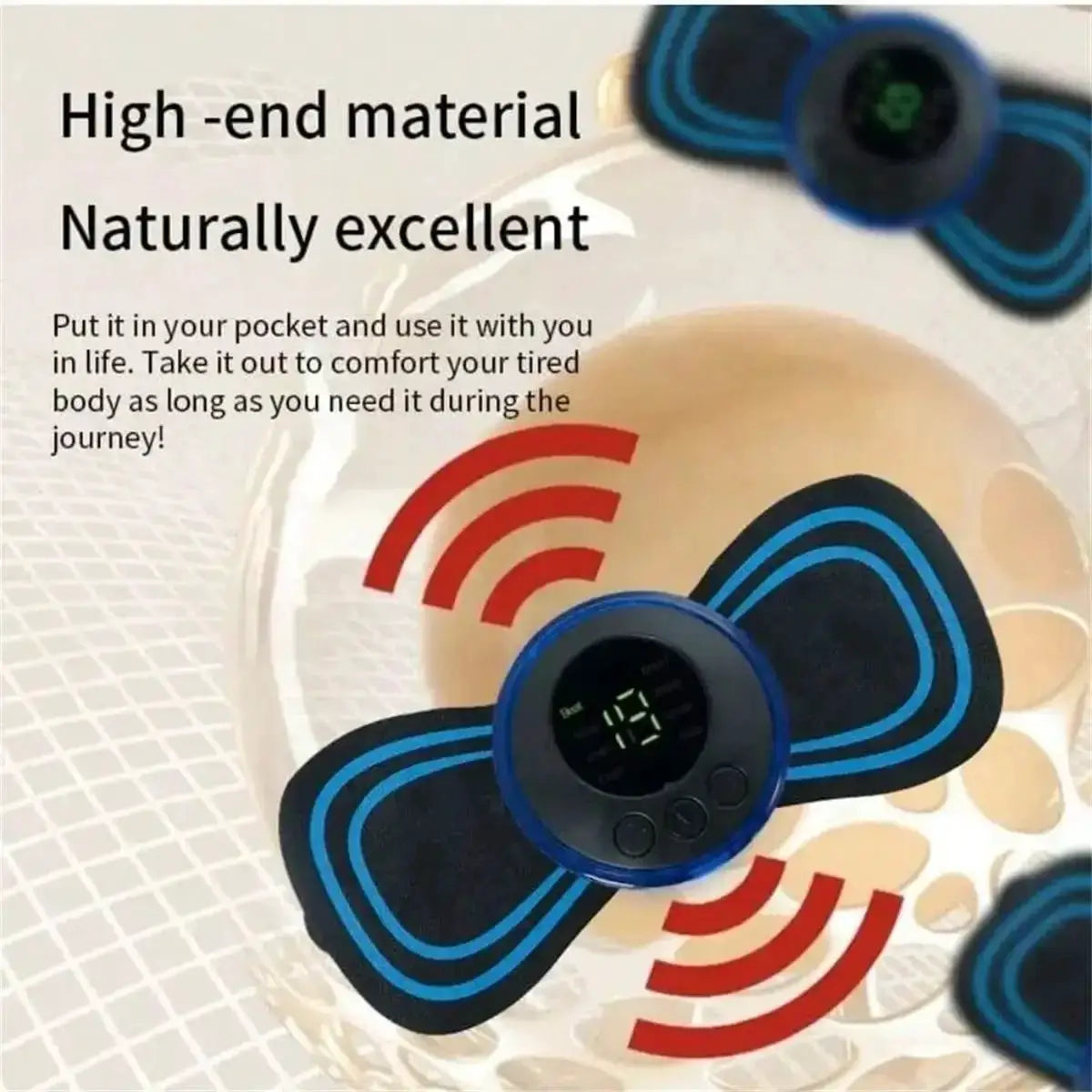 Neck Massager With LCD Display EMS Electric Cervical Patch product image