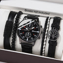 Men's Luxury Hip Hop Watch Set Stylish Timepiece for Gents