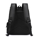Men Backpack PU Leather Bagpack Large Laptop Backpacks