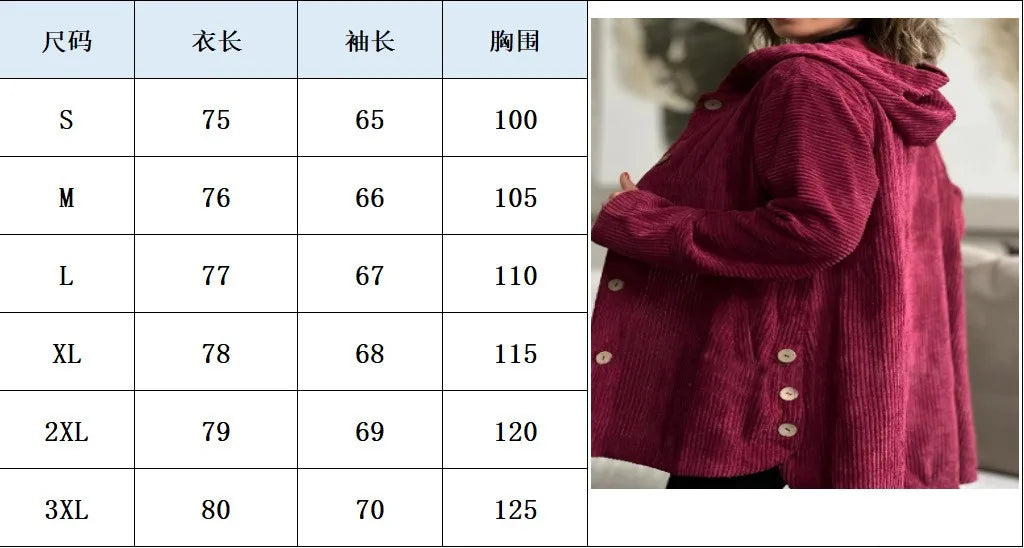 Hooded Button Mid Length Coat