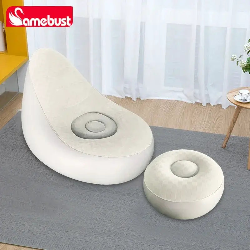 Camebust Foldable Inflatable Air Bed Lazy Sofa Mattress