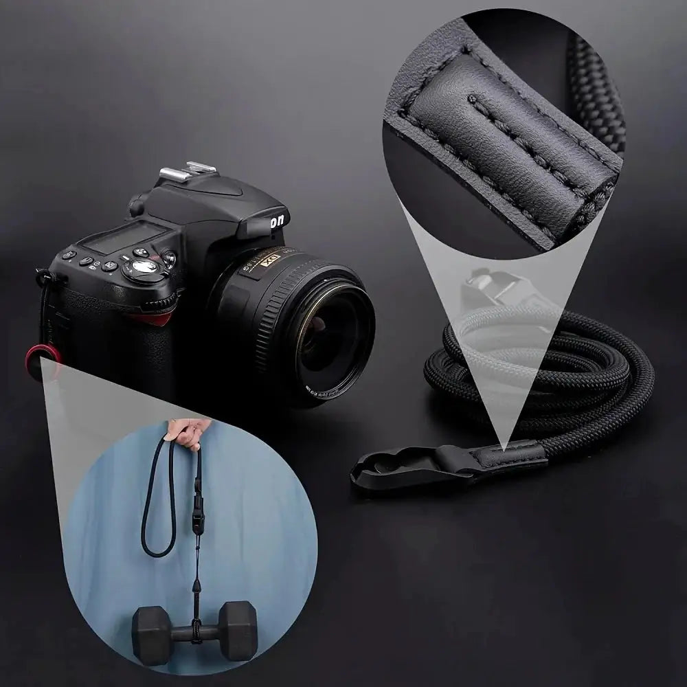 Adjustable Quick Release Round Rope Camera Shoulder Strap Fast Detachable Strap for DSLR Mirrorless Camera