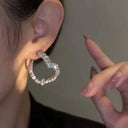 Zircon Leaf Earrings for Women Sparkle