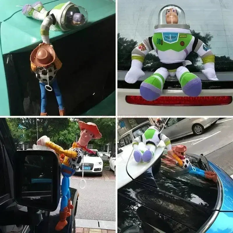 Toy Story Buzz Lightyear And Woody Rescue Plush Car Ornament