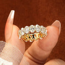 Oval Moissanite Eternity Ring