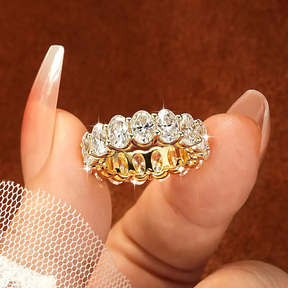 Oval Moissanite Eternity Ring — product image 5
