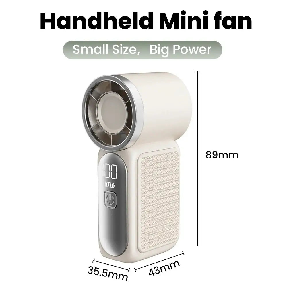 Portable Mini Fan Outdoor Handheld Fan Type C Rechargeable Cooling Fans Suitable For Student Dormitory Summer Home Office Desk