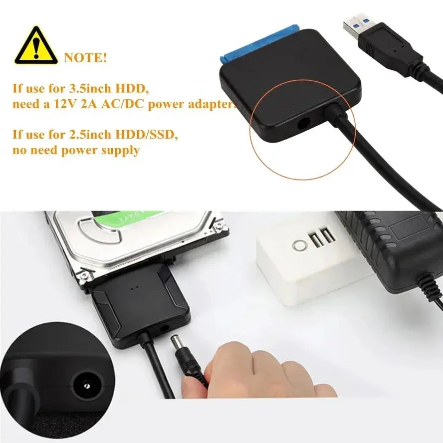 USB 3.0 To SATA Adapter Cable For 3.5 And 2.5 SSD HDD