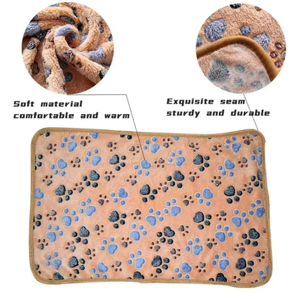 Soft Cartoon Pattern Pet Blanket For Cats And Dogs Comfort