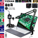 4K Electronic Digital Microscope for PCB Soldering/Phone Repair, HDMI USB IMX678 Chip Industrial Camera with Software/150X Lens