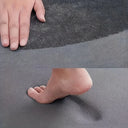Thickened Solid Color Bathroom Flannel Foot Mat Non-Slip