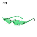 Trendy Rimless Flame Sunglasses for Women UV400 Shades