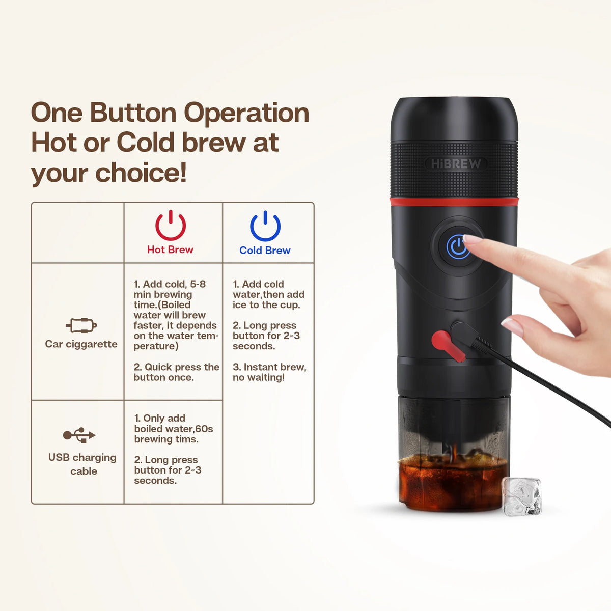 HiBREW Portable Coffee Machine for Car & espresso Coffee Maker Expresso — product view 6