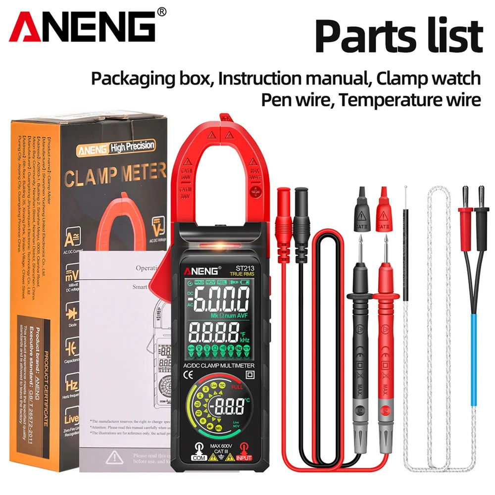 Digital Clamp Meter Aneng Dc/Ac