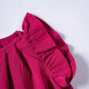 Korean Style Baby Girl Dress with Adorable Flying Sleeves