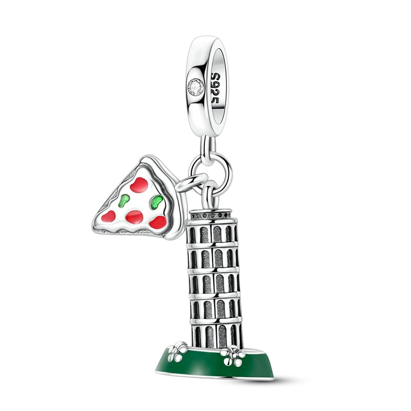 Sterling Silver Charm Bead Eiffel