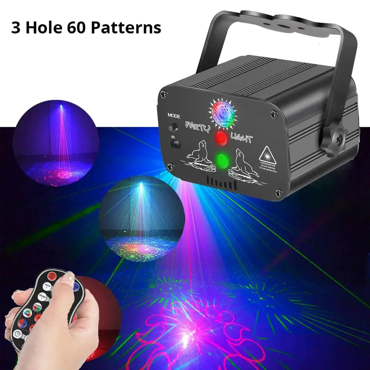 Alien RGB DJ Disco Laser Light Projector USB Rechargeable