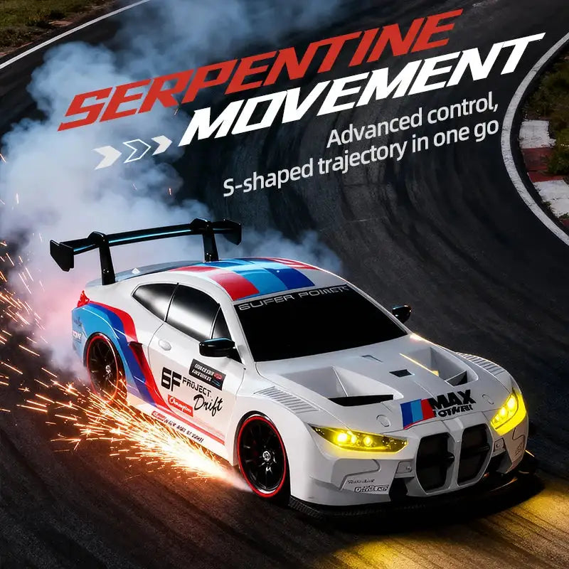 Oike 4WD Remote Control Drift Car 1:24 Mini Remote Control Racing Car Model 2.4G Radio High Speed 4X4 RC Car Vehicle Toy