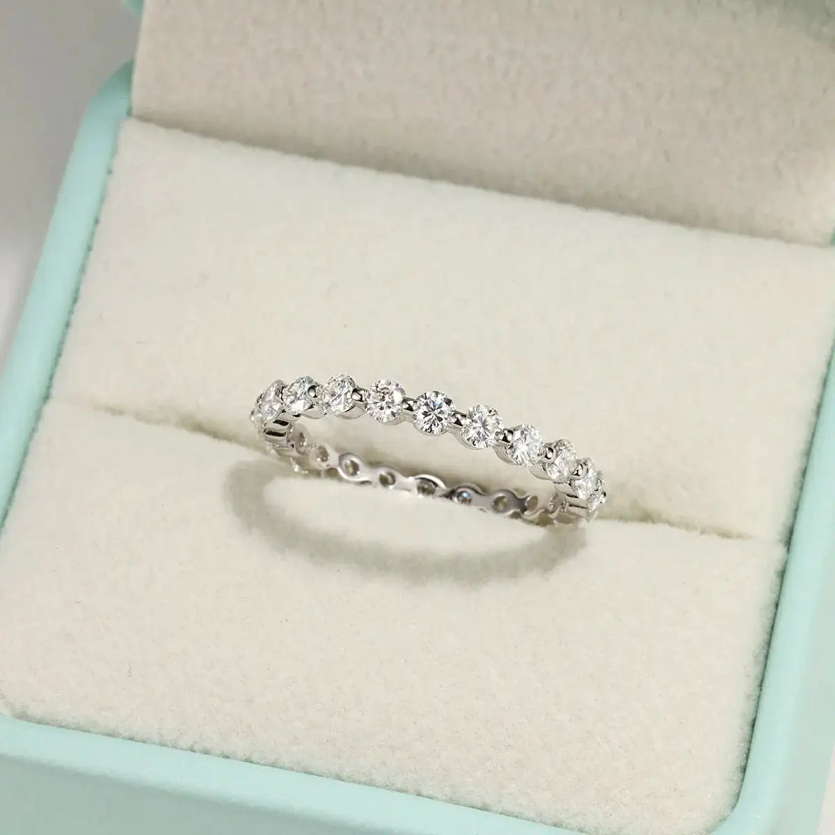 Moissanite Wedding Ring Silver — product image 2