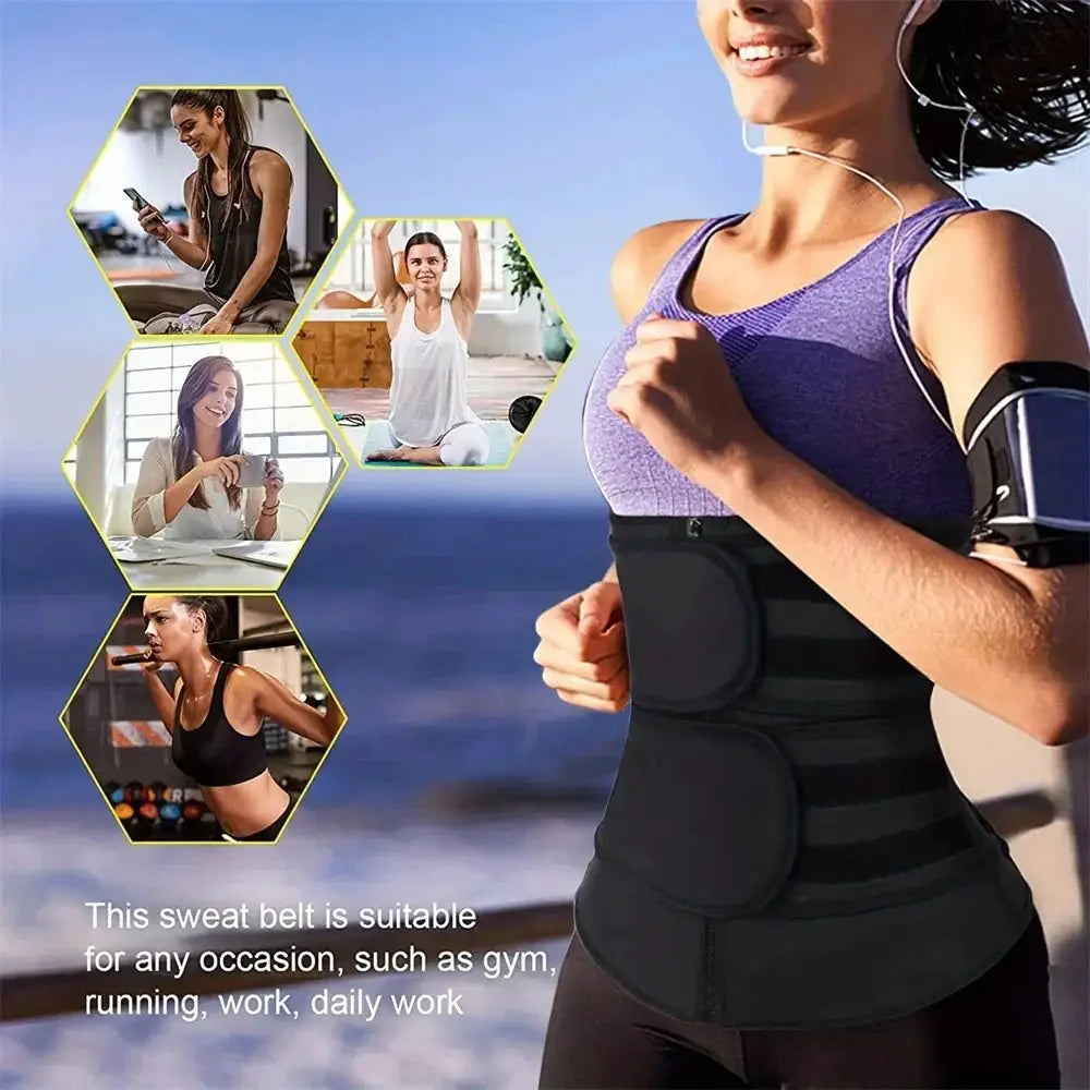 Breathable Neoprene Waist Trainer Sauna Sweat Belt for Women