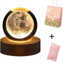 Moon Lamp: 3D Galaxy Planet USB Night Light Decor