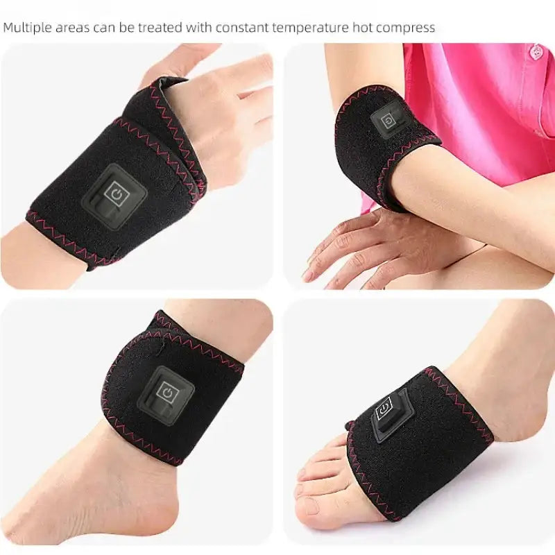 Electric Heat Foot and Hand Massager Vibrate Heat the Ankles Portable Ankles Bracket Joints Relax for Winter Fitness Exercise