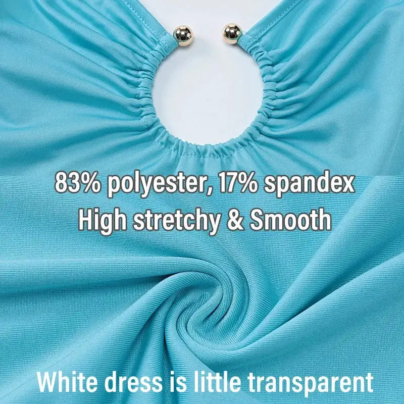 MSCSZ White Backless Maxi Dress V Neck Sleeveless 2024