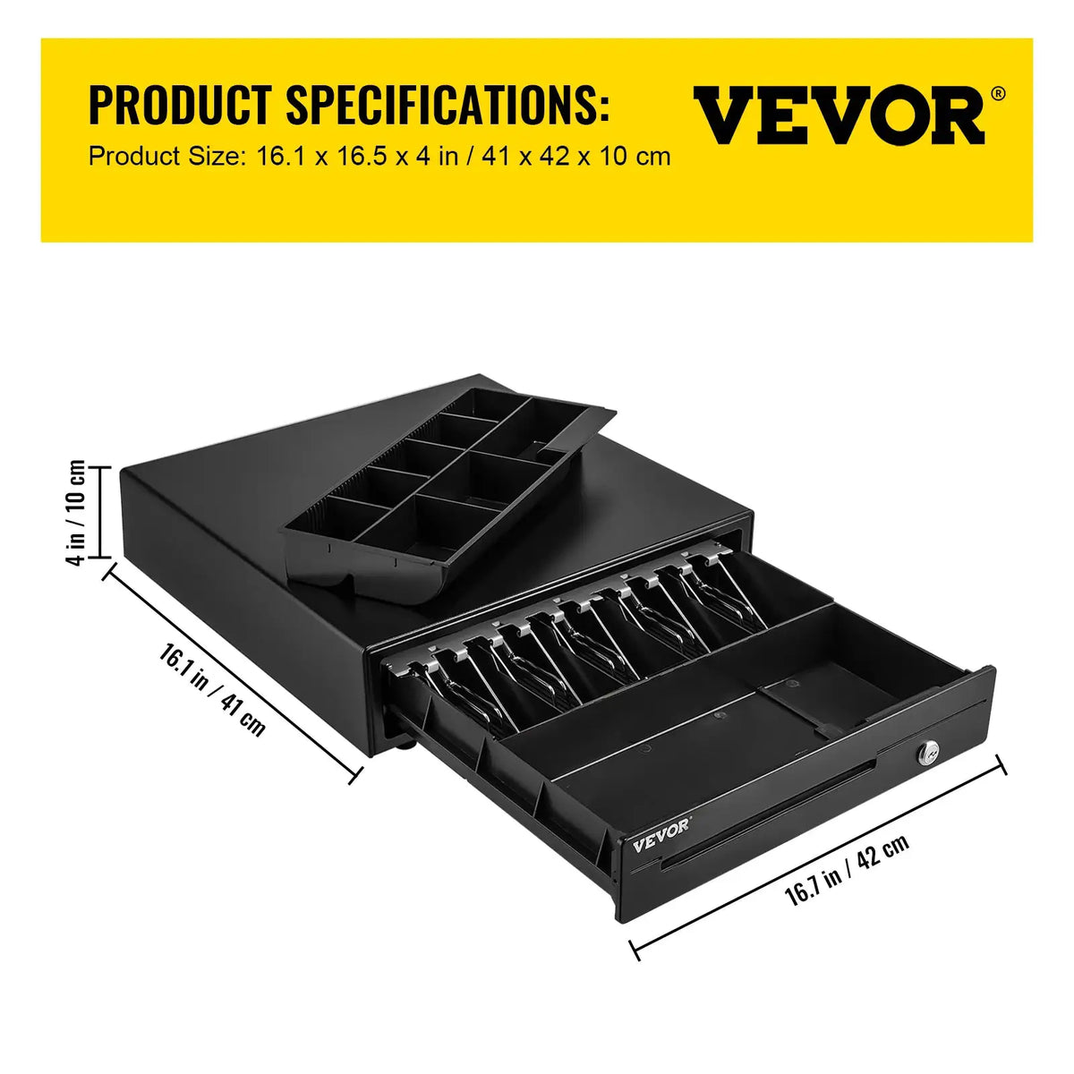 Small Office Cash Register Drawer — product view 7