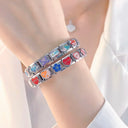 Hapiship Romantic Colour Heart Star Tai Chi Charm Links Bracelet